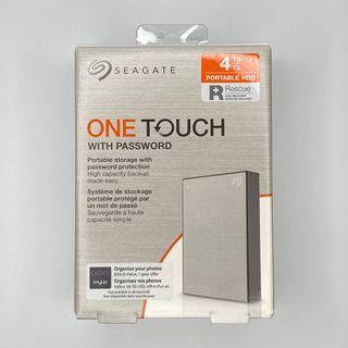 🆕Seagate One Touch 4TB Silver Hard Disk Drive HDD External Portable 4 TB Four Terabytes USB 3.0