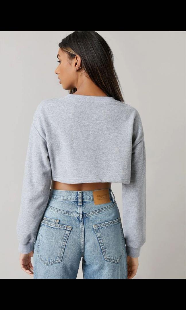 SHEIN BASICS Drop Shoulder Crop Pullover Women s Fashion Coats