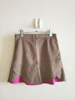 Suede Leather Skirt