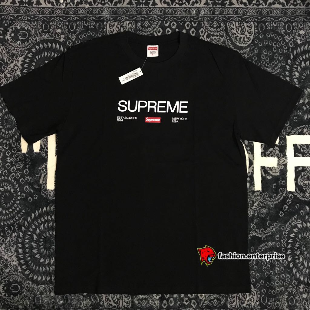 Supreme Est. 1994 Tee シュプリーム エスト Tシャツ 黒
