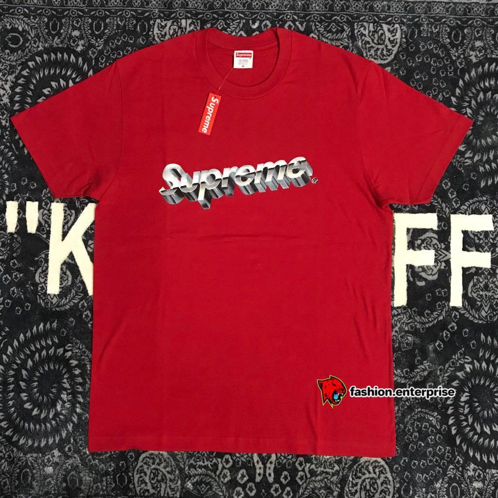 Supreme SS20 Chrome Logo Tee Red