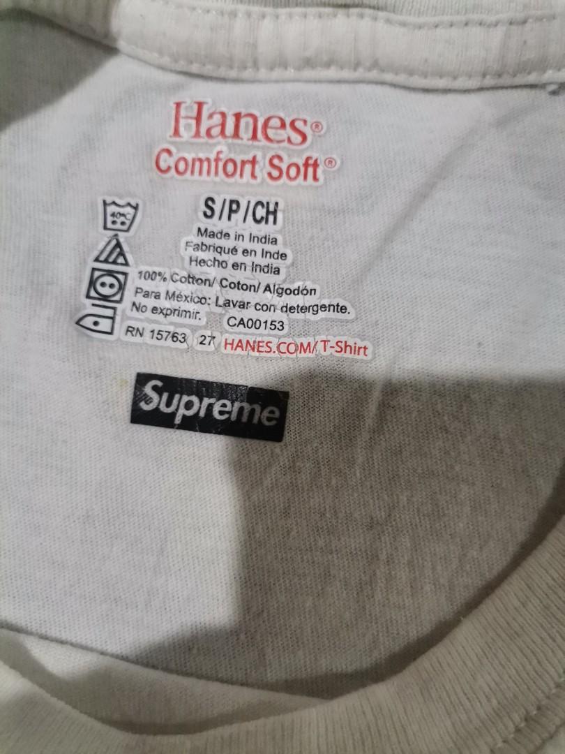 Supreme x Hanes Collaboration White Tee Fits Medium Men s