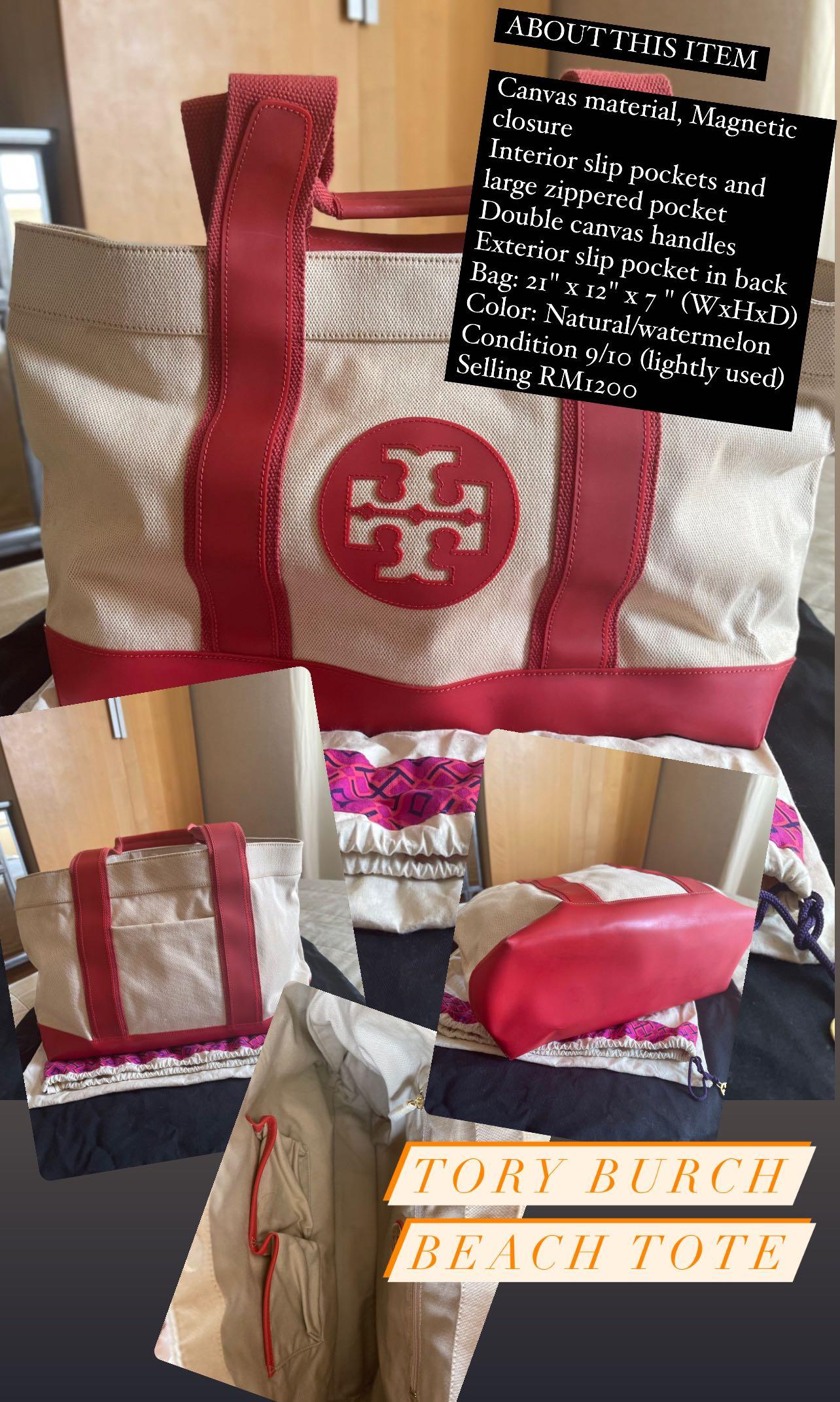 Tory Burch Beach Tote, Women's Fashion, Bags & Wallets, Tote Bags on  Carousell