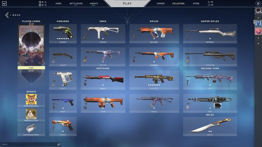 Valorant Account 2 Knives Sovereign Sword Oni Claw Oni Phantom Prime Classic Video Gaming Video Games On Carousell