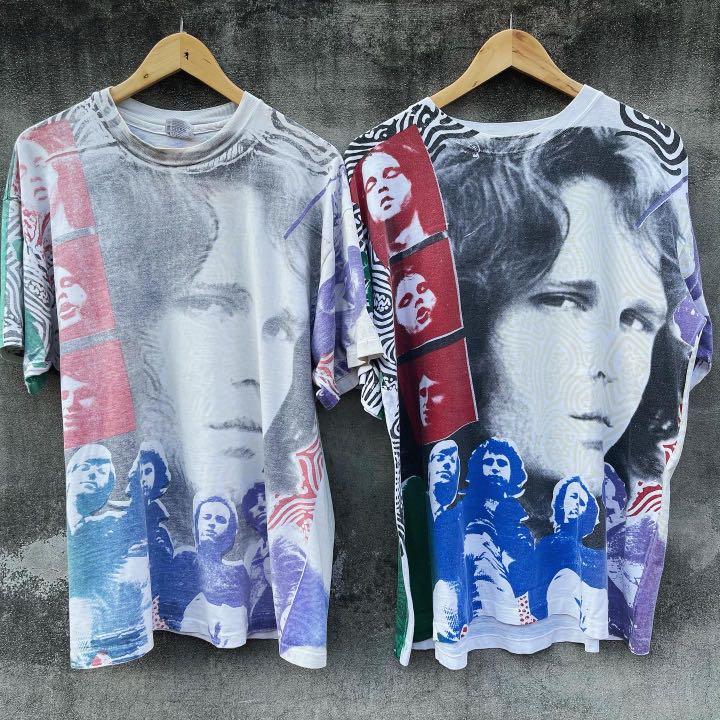 COMBO VINTAGE 90s ALL OVER PRINT THE DOORS JIM MORRISON BAJU BAND 