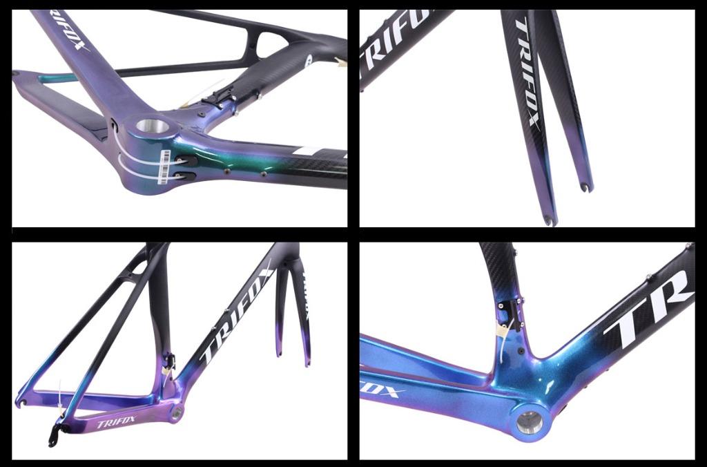 TRIFOX X12 Aero Rim QR Frameset with Integrated Stem, Sports Equipment ...