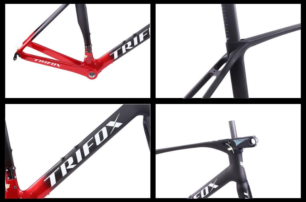 TRIFOX X12 Aero Rim QR Frameset with Integrated Stem, Sports Equipment ...
