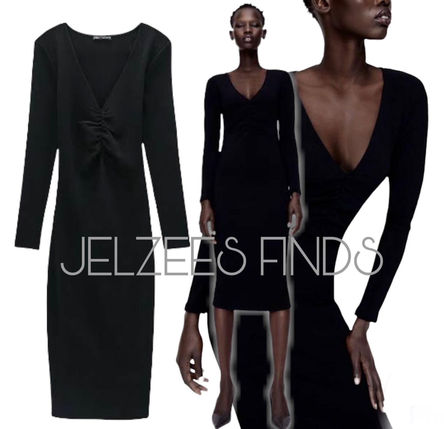 Zara Ottoman Rib Dress, Women's Fashion 