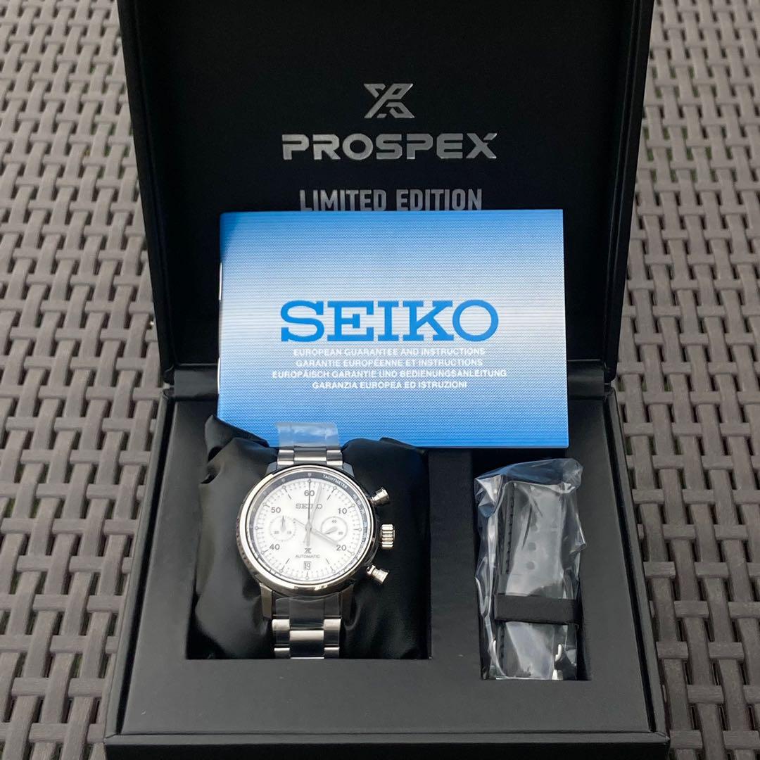 100% AUTHENTIC BRAND NEW IN BOX SEIKO PROSPEX SPEEDTIMER 1964 AUTOMATIC  CHRONOGRAPH RE-CREATION LIMITED EDITION WHITE DIAL  WATCH SRQ035  SRQ035J1, Luxury, Watches on Carousell