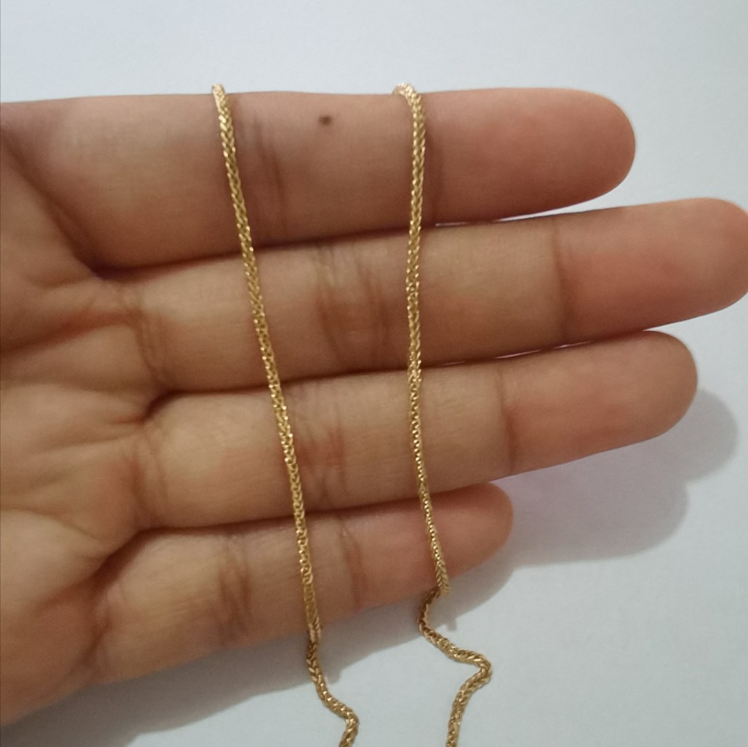 18k Saudi Gold Foxtail Chain, Women's 