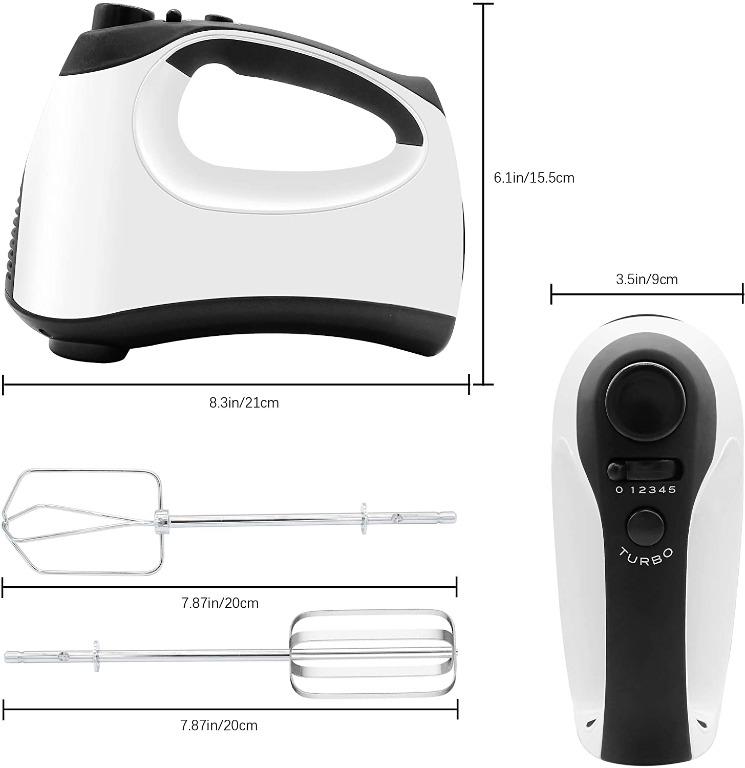 2705) Hand Mixer Electric Whisk 5Speed Plus Turbo Handheld Mixer