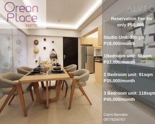 2 Bedroom Unit for Sale in Orean Place Vertis North Quezon City near Seda Hotel and Ayala Malls