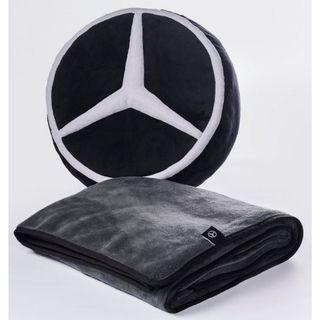 賓士抱枕 賓士原廠精品 抱枕毯 Mercedes-Benz