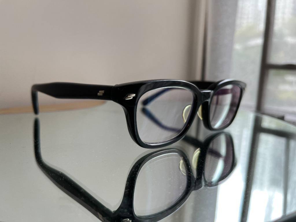 フレーム【希少】職人眼鏡シリーズ 正義作 T617 ブラック セルロイド 伊達眼鏡