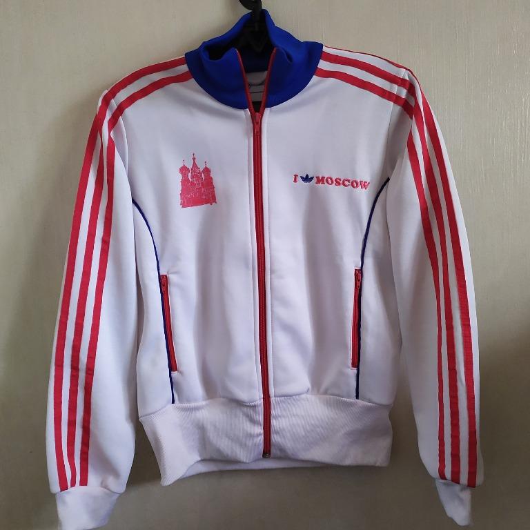 Sale Adidas I love Moscow White 3 Stripes Jacket