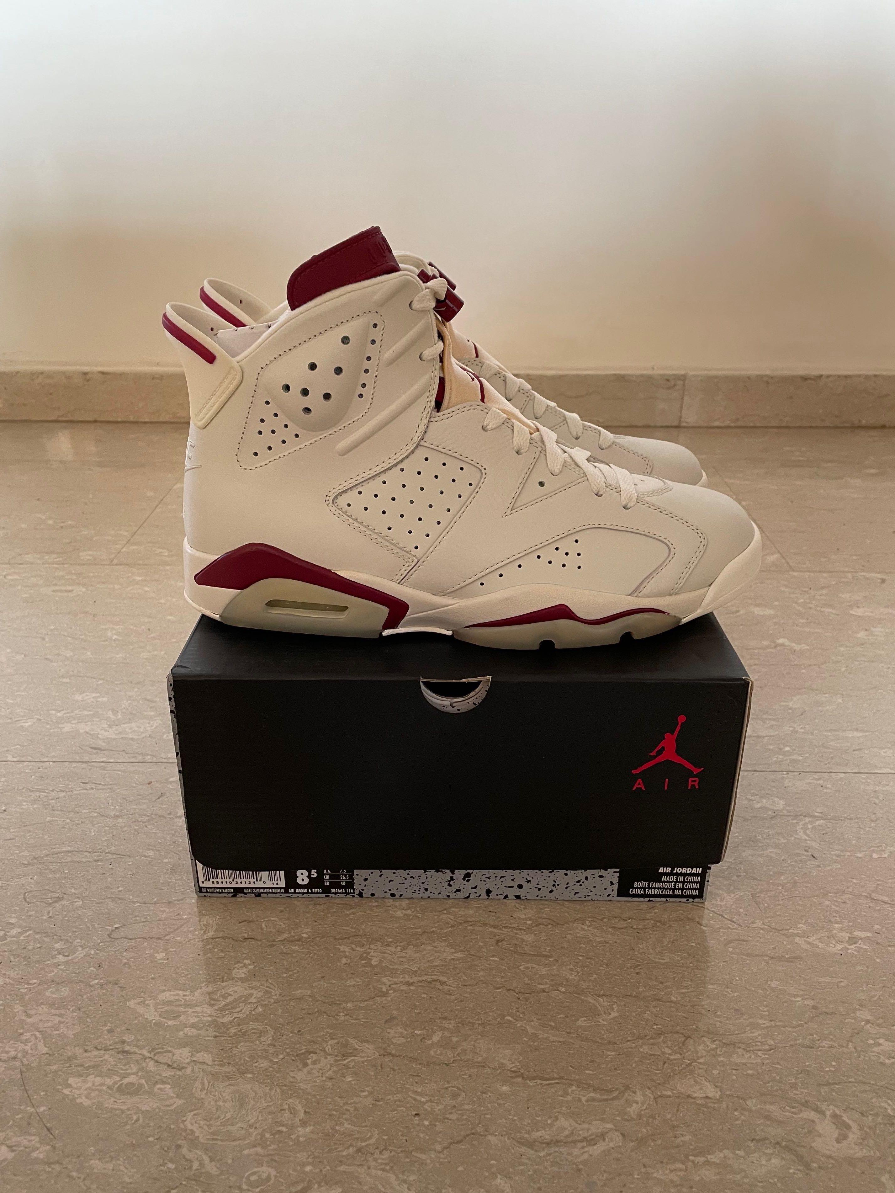 Air Jordan 6 Maroon OG Men s Fashion Footwear Sneakers on Carousell