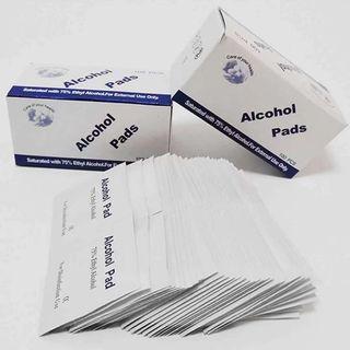 Alcohol Pads for Disinfection Wet Pads/Wipes, Jewelry, Hands, Dust Cleaner and  100pieces per Box