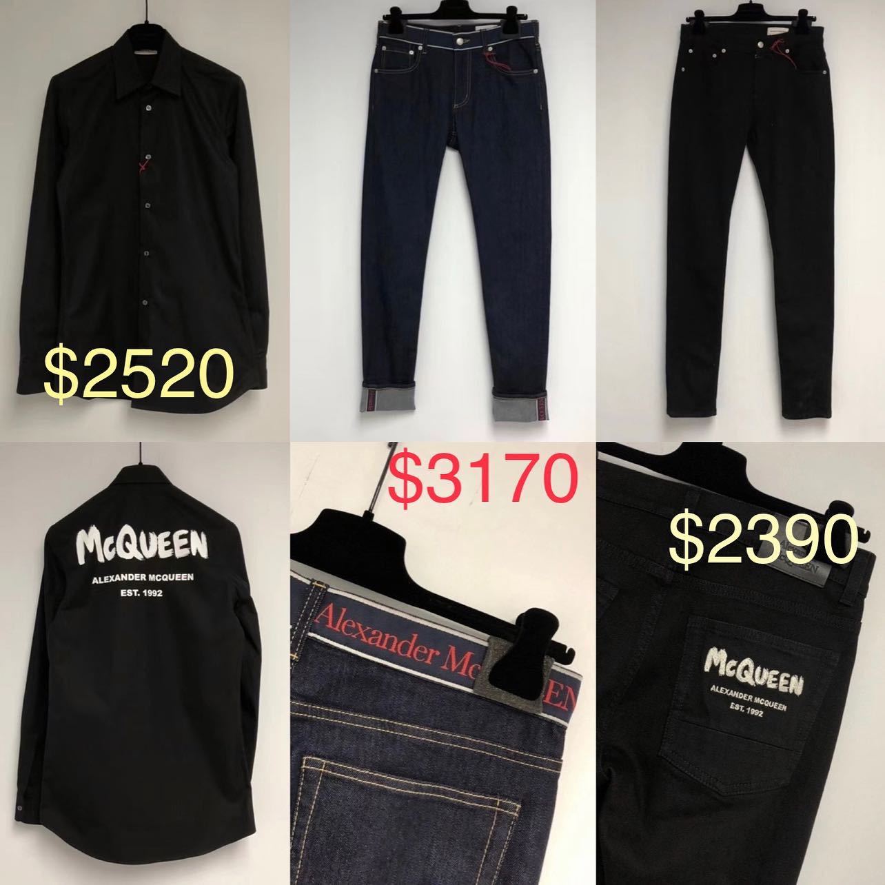 Alexander McQueen shirt 恤衫size 14+ 15 