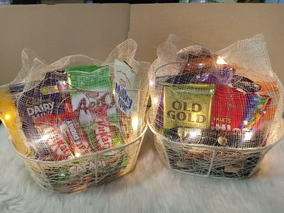 assorted basket full of imported Chocos mostly from Australia, Food &  Drinks, Gift Baskets & Hampers on Carousell