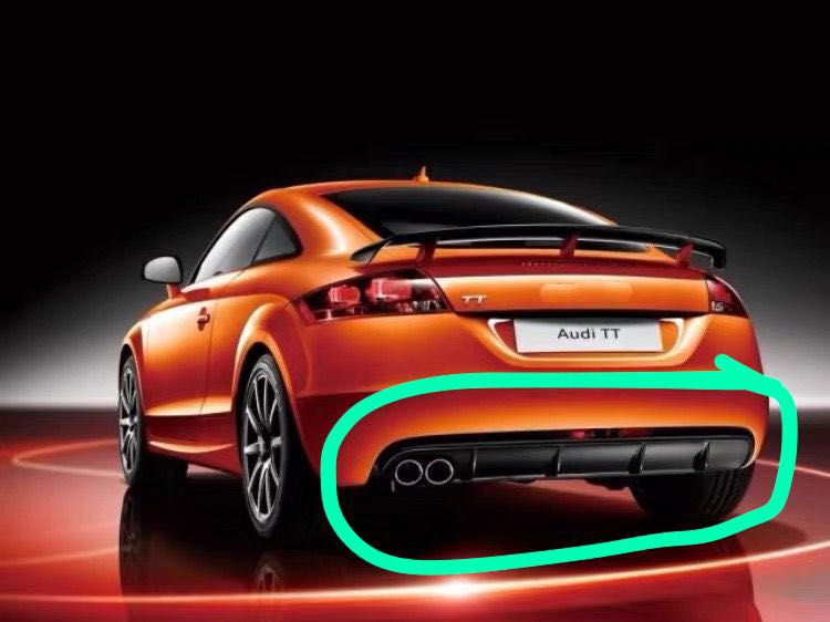 Audi tt mk2 rear diffuser top