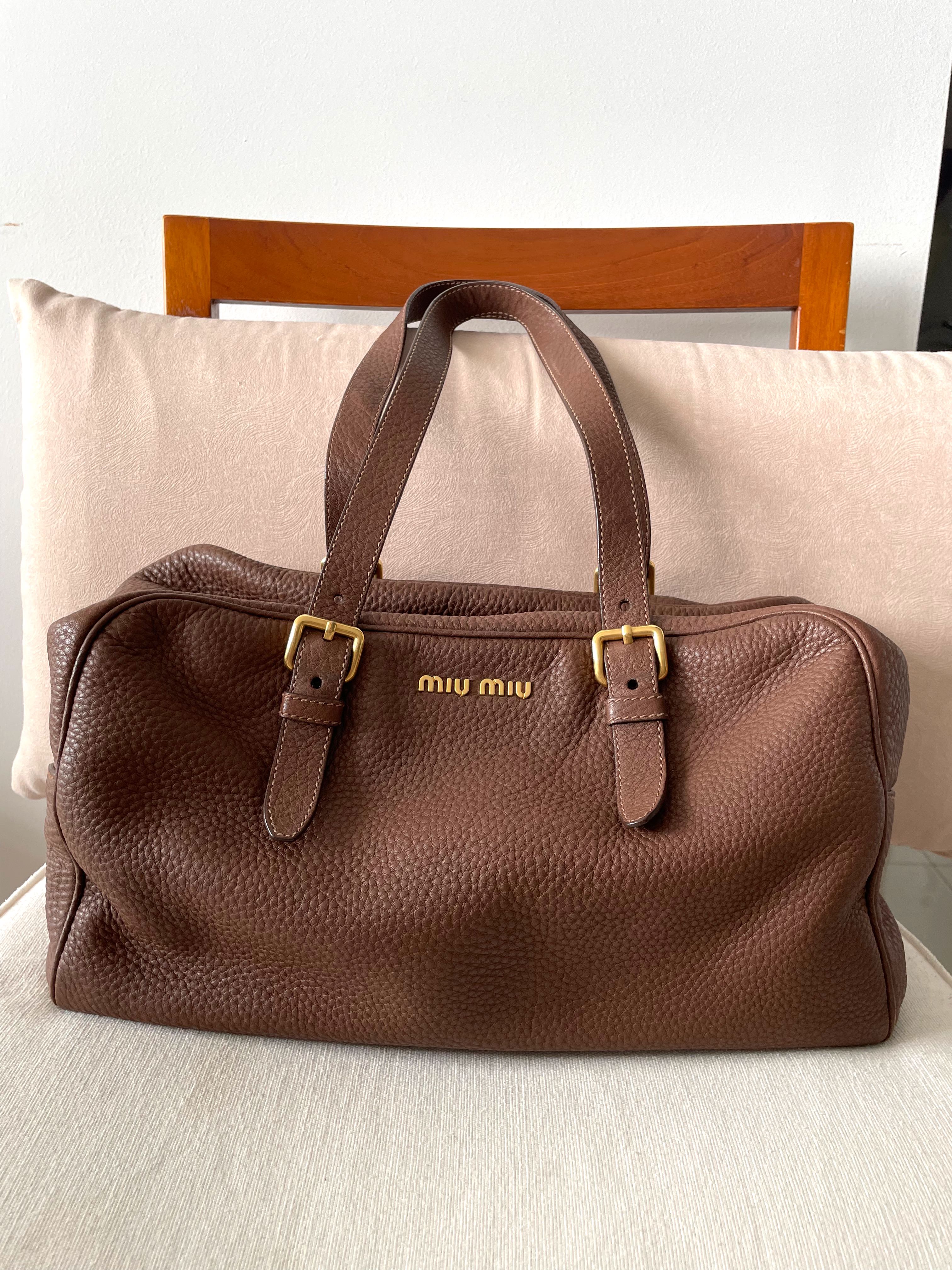 Miu Miu Bowling/ Vanity Bag (5VT003), Luxury, Bags & Wallets on Carousell