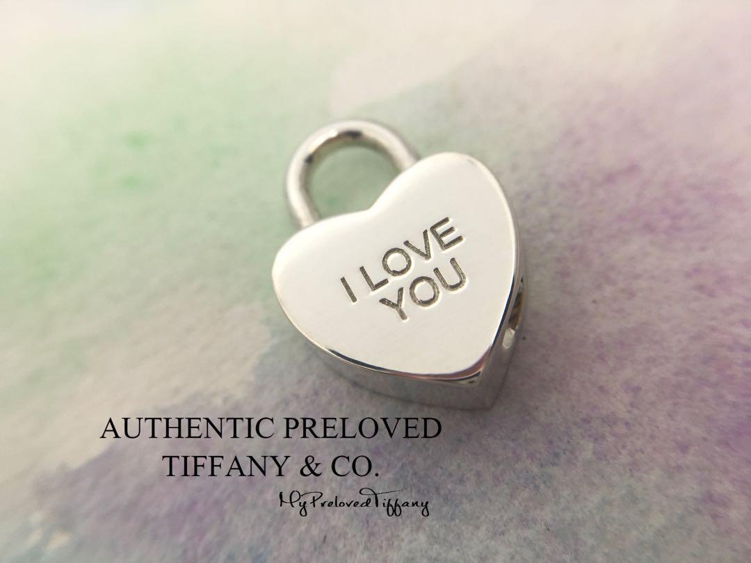 Authentic Excellent Tiffany Co. I LOVE YOU Small Heart Lock