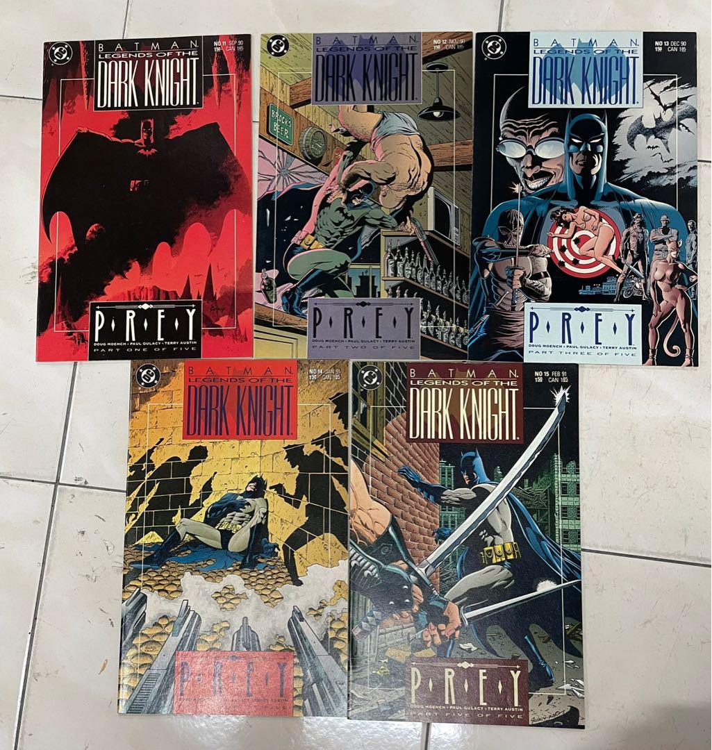 Batman vintage 1990 legends of the dark knight complete PREY one - five .,  Hobbies & Toys, Books & Magazines, Comics & Manga on Carousell