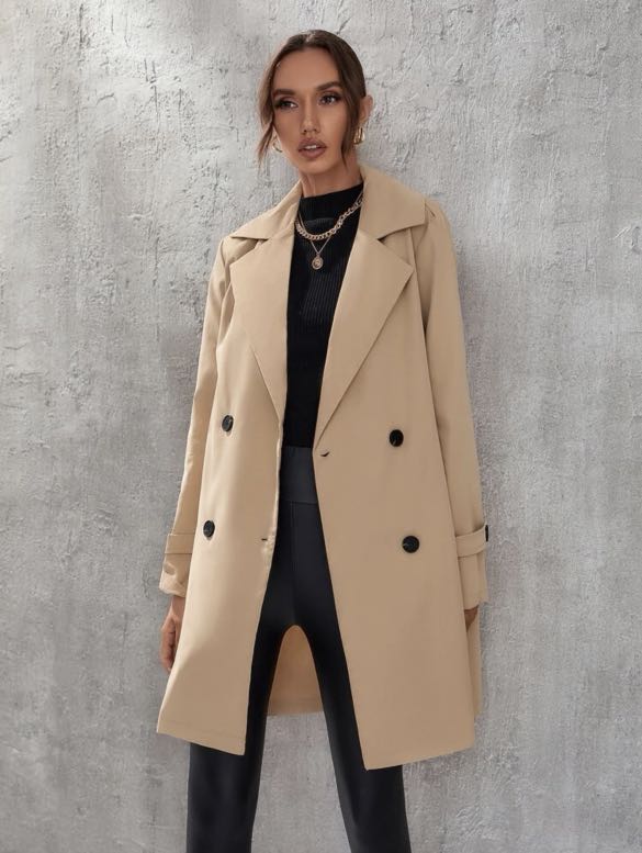 ladies beige trench coat