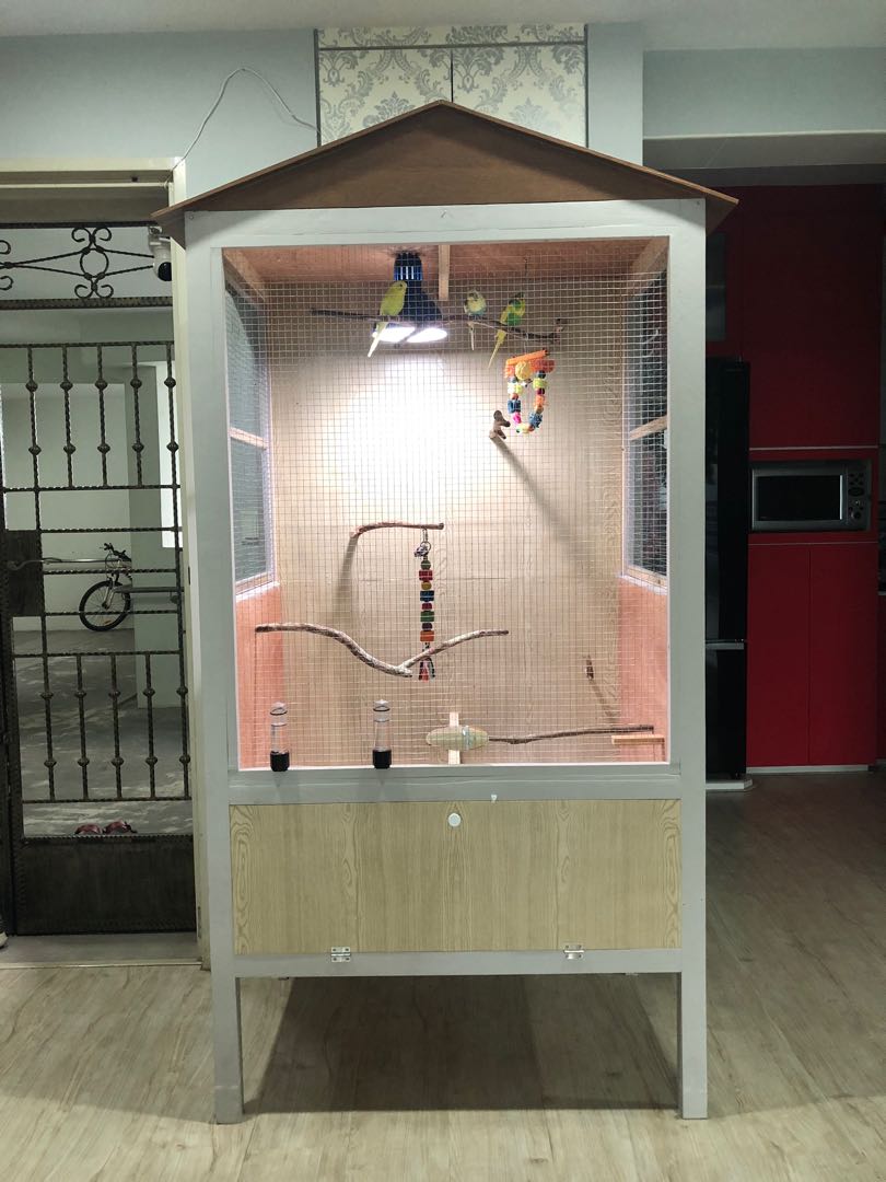 Bird Cage made of wood, Pet Supplies, Homes & Other Pet Accessories on