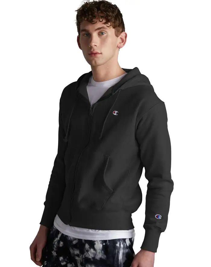 black champion zip up hoodie jacket Women s Fashion Coats
