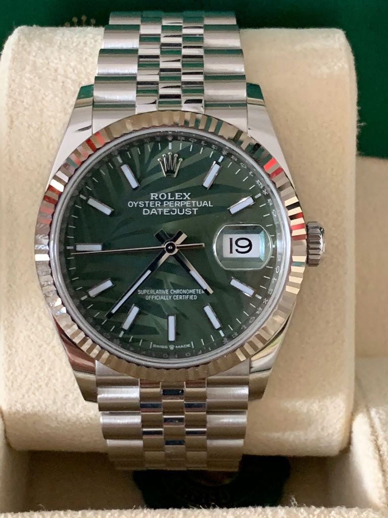 BNIB 2022 Rolex Datejust 36 Olive Green 