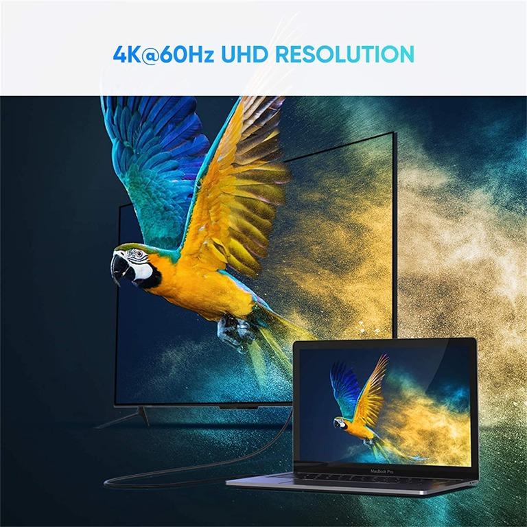 Cáp chuyển đổi Ugreen Type-C gập 90 độ sang HDMI