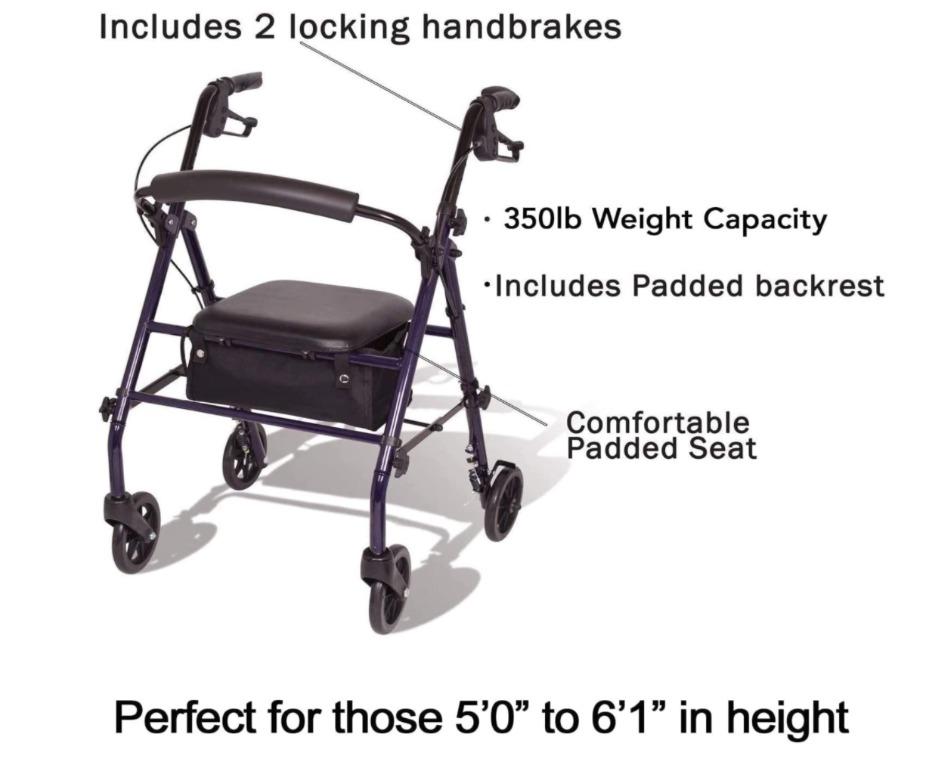 Carex Steel Rollator Walker (Category: Braces, Support & Protection) located in Marikina City. Submitted by skowshop (Listing ID 1139078423, Image 3). Description: Brand Carex Color Dark Blue Material Alloy Steel Item Dimensions LxWxH 23 x 21.5 x 25 inches Age Range (Description) Adult About this item: ROLLING WALKER. 4 wheel walker made of steel for seniors. Rolling walker includes padded seat and backrest for maximized comfort while seated upri