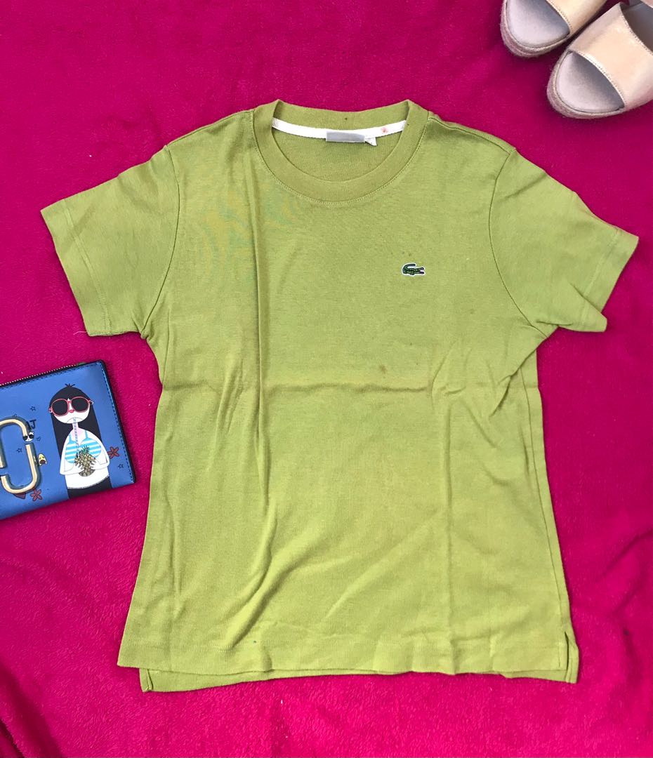 Chemise Lacoste Yellow Green Shirt L 