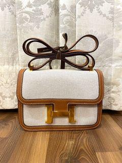 Hermes Constance Bi-Material Gold and Canvas GHW Inspo