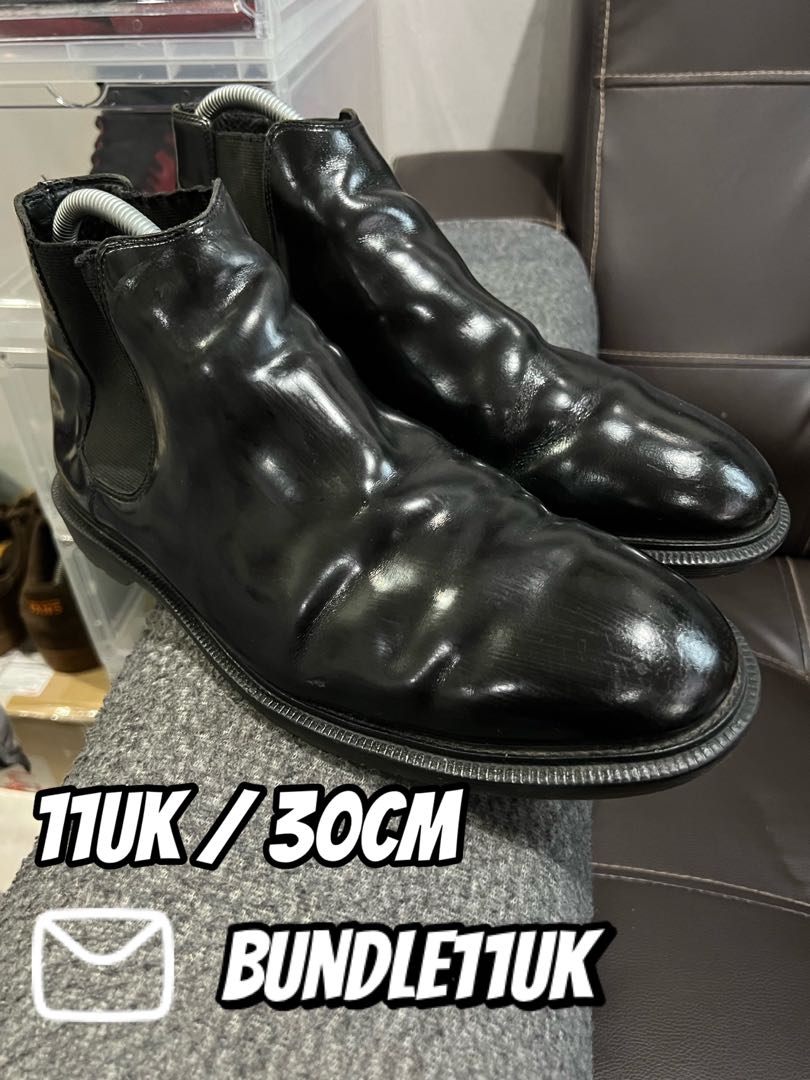 Dr Martens Wilde Chelseas Black Leather Boots 11UK Men s Fashion