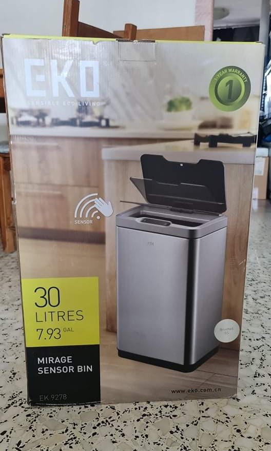 Eko Mirage Sensor Type 30L Bin, Furniture & Home Living, Cleaning