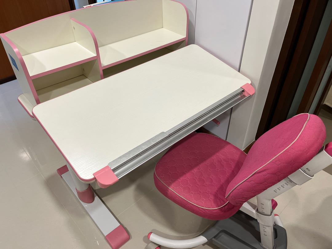 Ergonomic study table and chair (i study), Furniture & Home Living