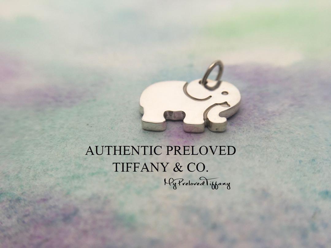 Excellent Authentic Tiffany Co Elephant Never Forgets Silver