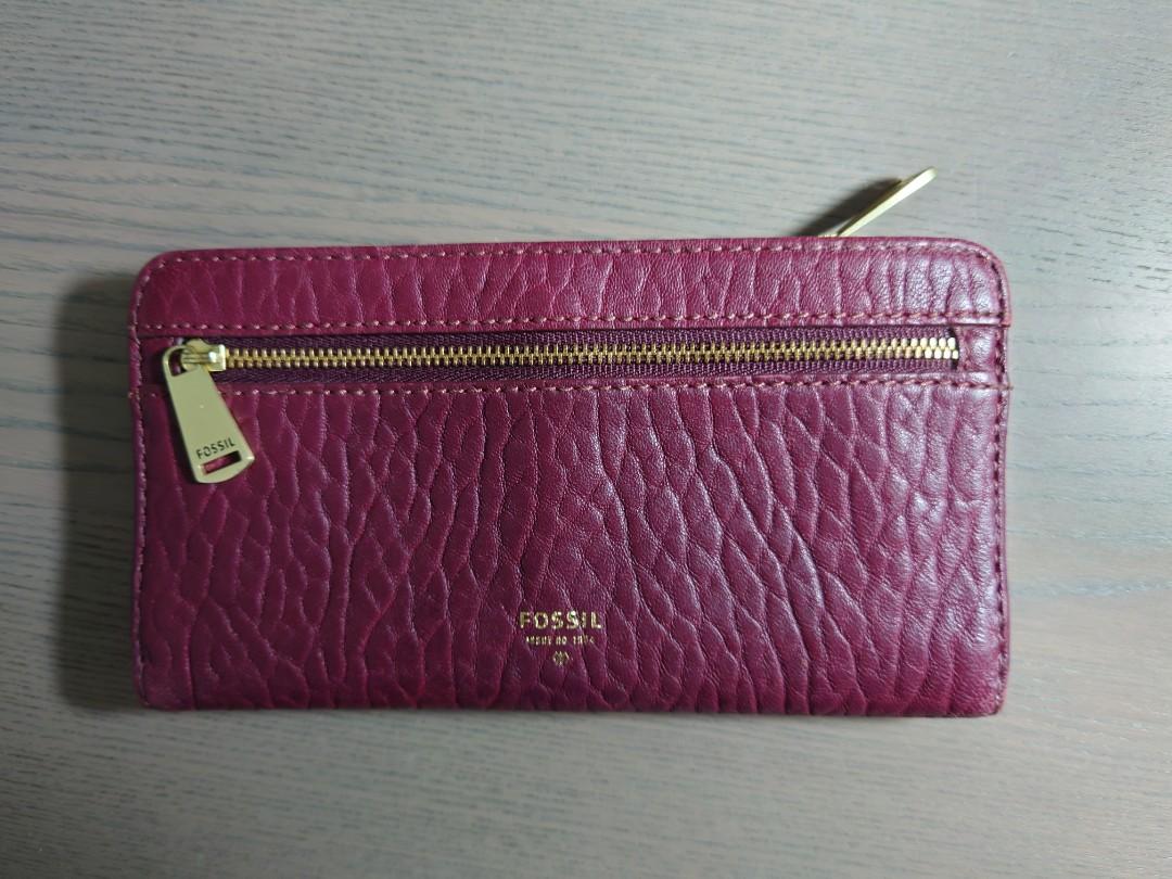 FOSSIL wallet Issue No 1954 長皮夾, 她的時尚, 包包與錢包, 長銀包在旋轉拍賣