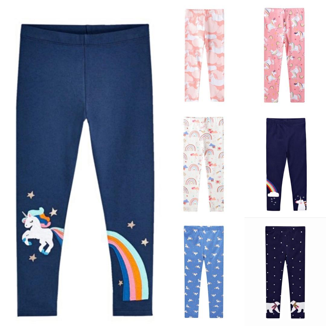 Women Blue Rainbow Unicorn Cloud Leggings