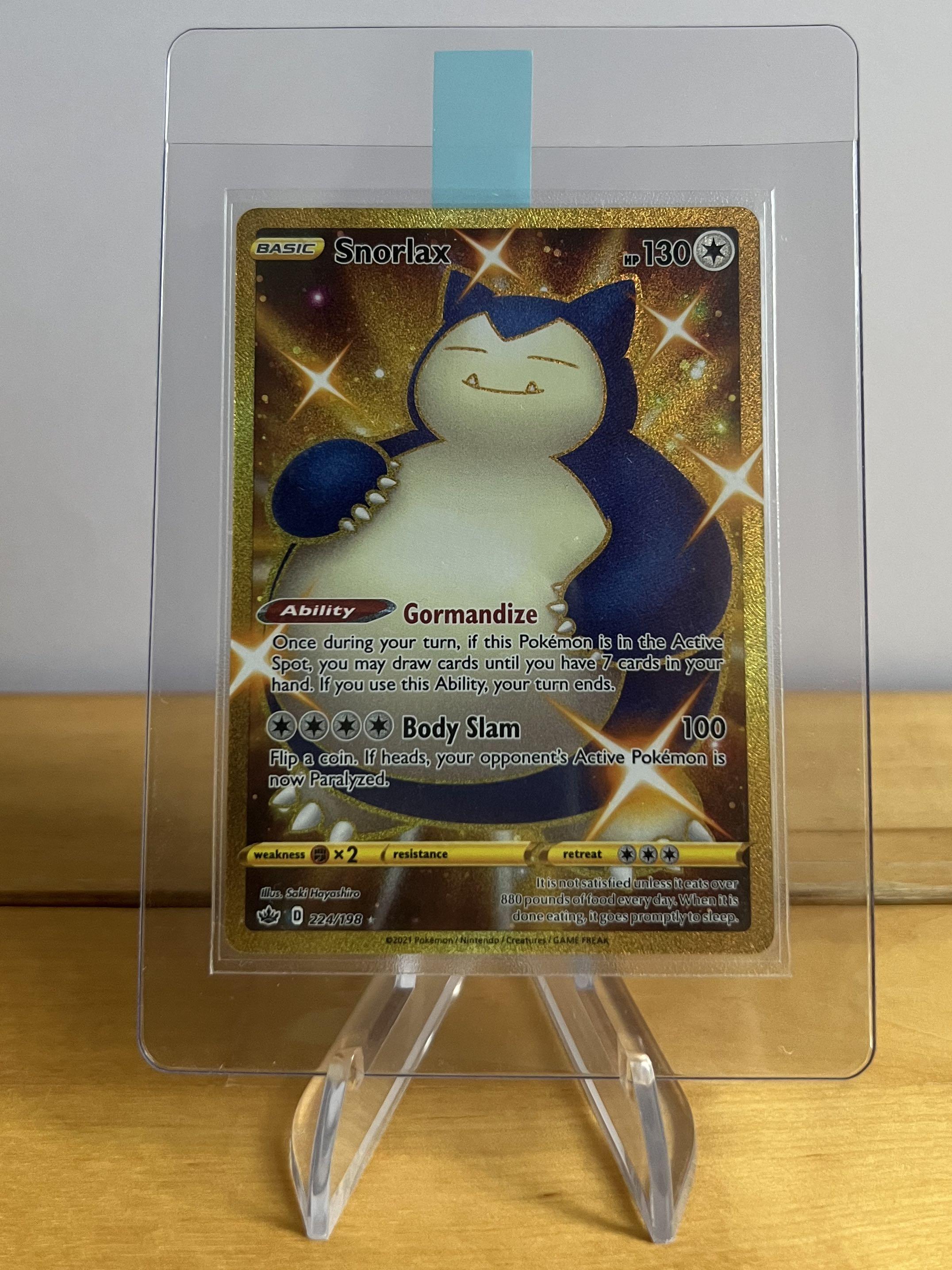 Price Reduced Gold Shiny Snorlax Secret Rare Pokemon Card Tcg Hobbies Toys Toys Games On Carousell