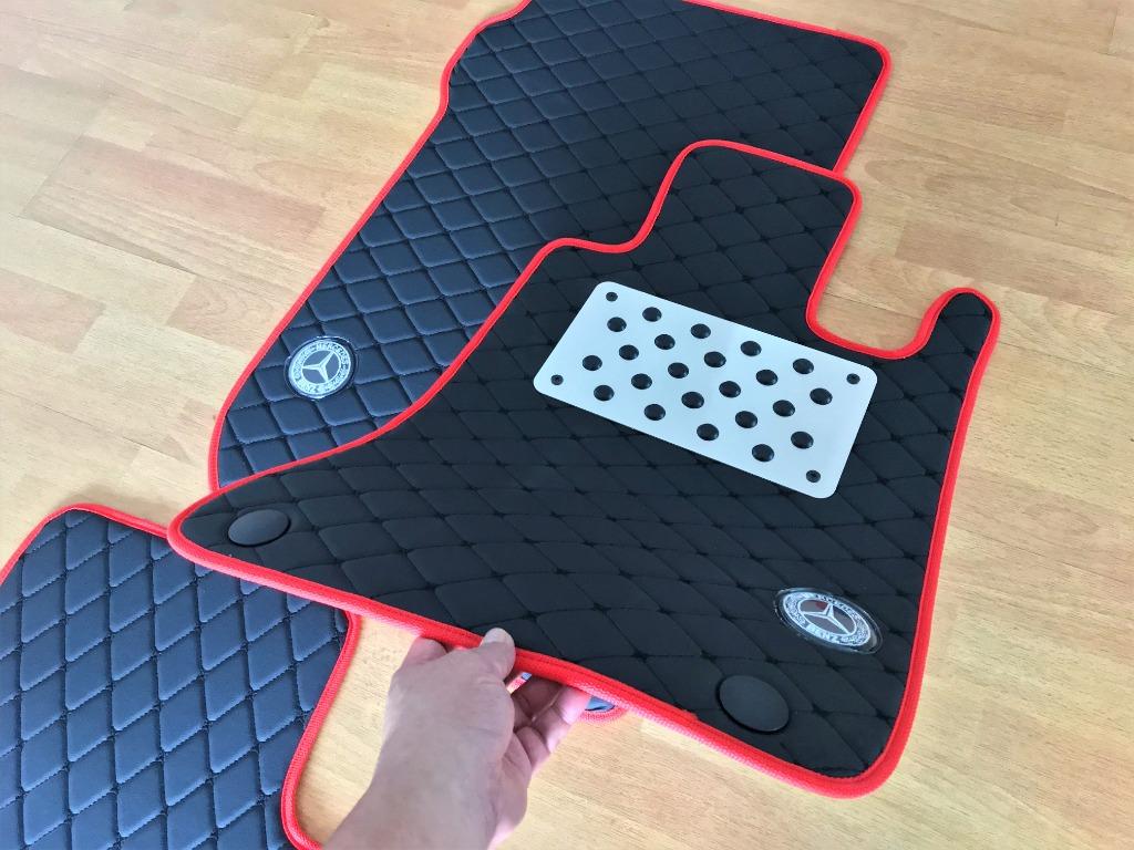 DIAMONDS STITCH NONSLIP CAR FLOORMATS MADE OF MICROFIBER