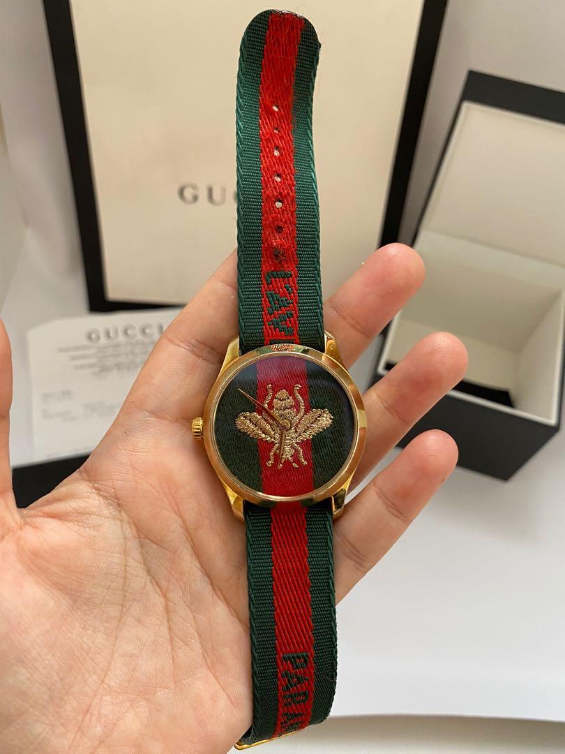Gucci le marche des merveilles bee watch, Barang Mewah, Jam Tangan di  Carousell