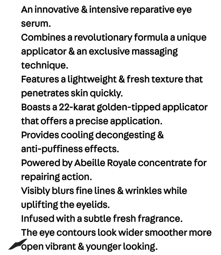 GUERLAIN EYETECH SERUM, Beauty & Personal Care, Face, Face Care on