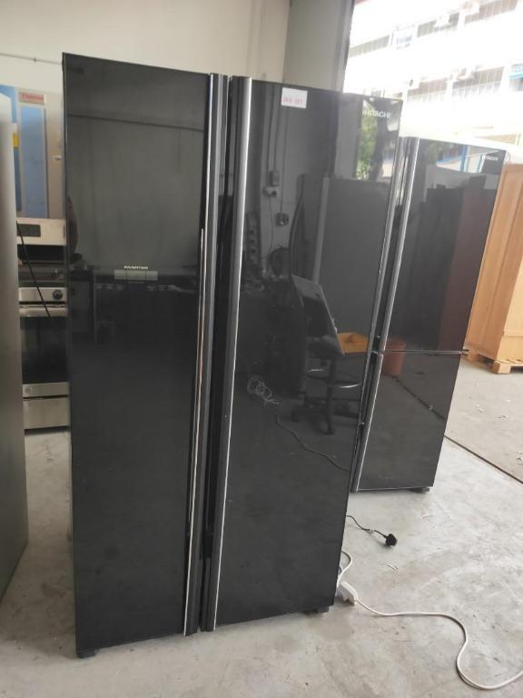 HITACHI RS705P2MS Sidebyside Glass Door Refrigerator 605L 750