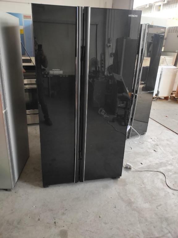 HITACHI RS705P2MS Sidebyside Glass Door Refrigerator 605L 750