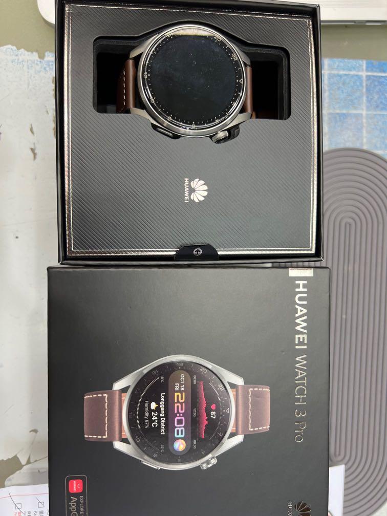 Huawei watch 3 pro esim 全套有單保養2023年1月17日, 手提電話, 智能穿戴裝置及智能手錶- Carousell