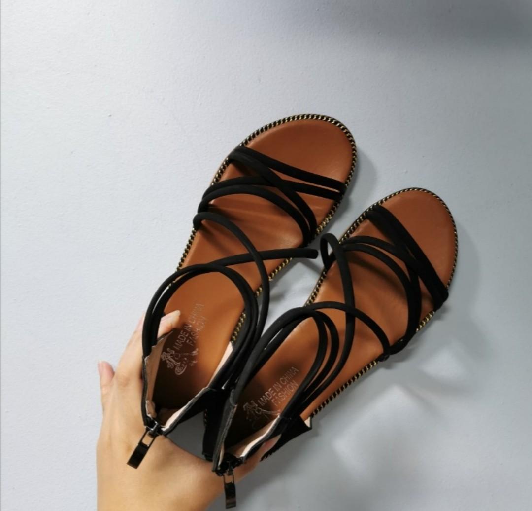 Next black sale sandals flat