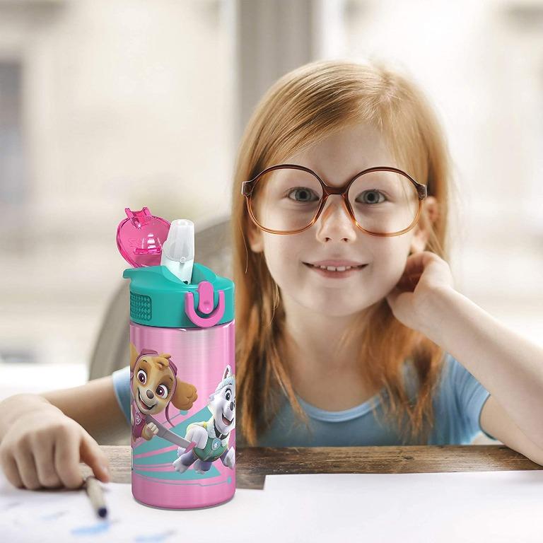 Zak! Designs Zak Designs 188 Stainless Steel Kids Water Bottle with Flip-up  Straw Locking Spout